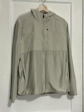 Old Navy Active Knittech Go-Dry Cool Hooded Jacket M Sand Beige